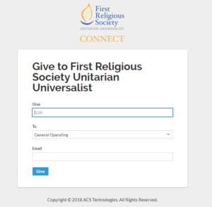 FRS Connect login page